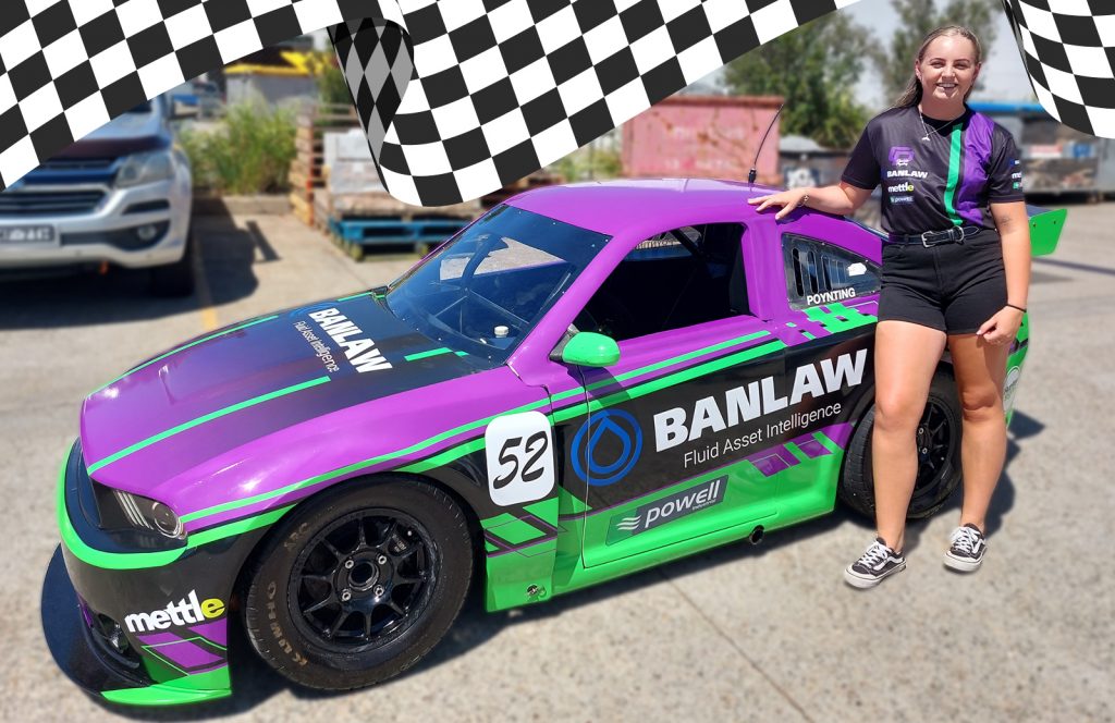 Charlotte Poynting and her Number 52 Banlaw ARC race car